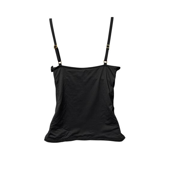 La Blanca Island Goddess Underwire Tankini Swimsuit Top Size 6 Black UPF 50+ - Picture 3 of 6